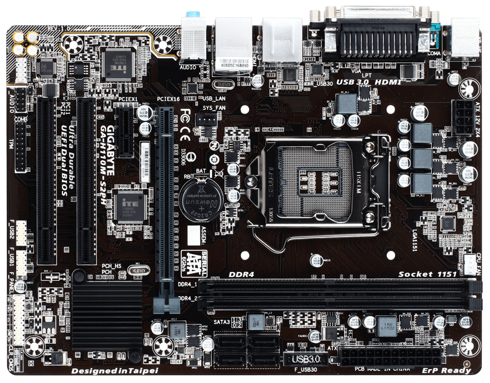 GIGABYTE GA-H110M-S2PH motherboard Intel® H110 LGA 1151 (Socket H4) micro ATX – image 2