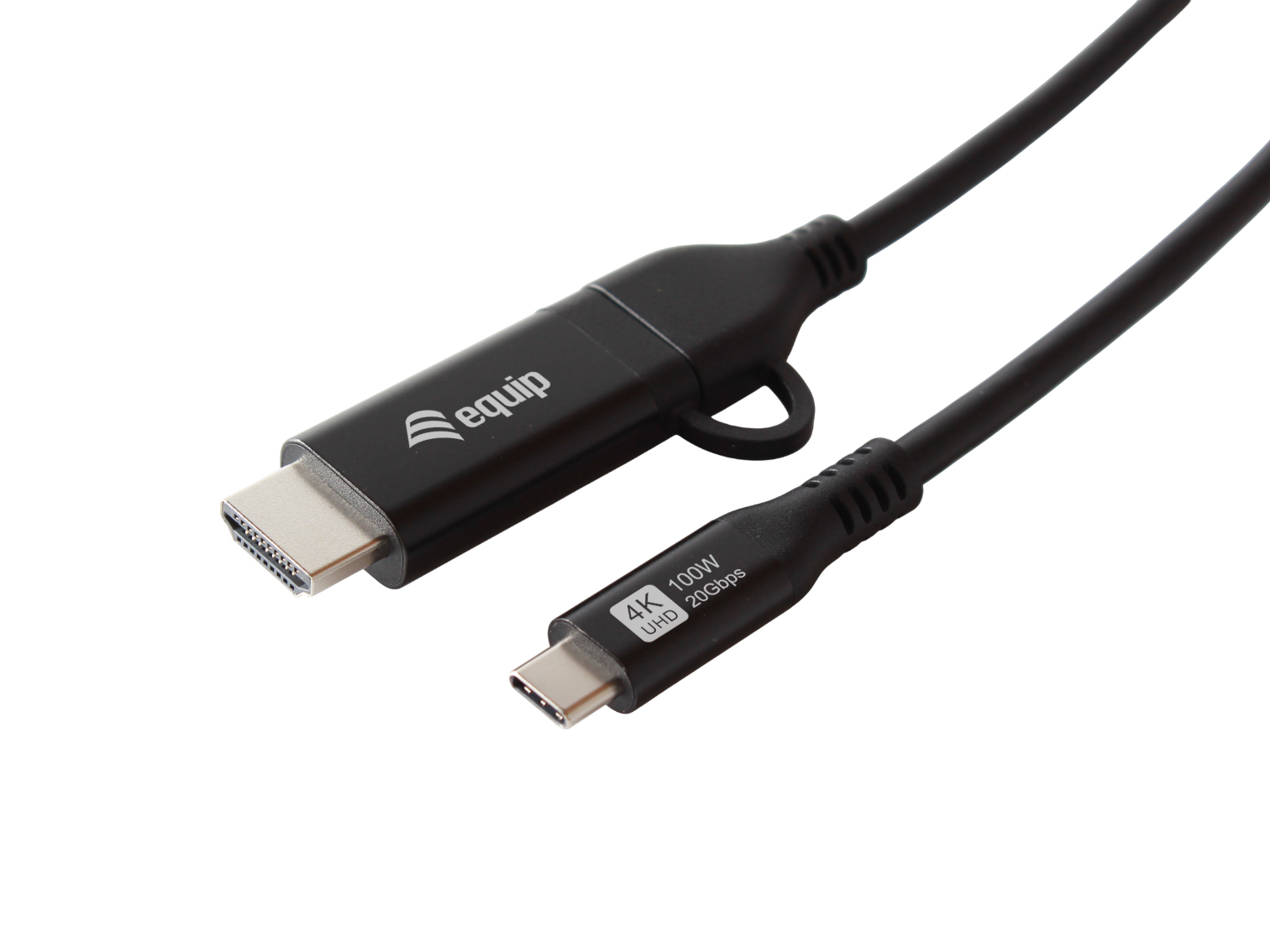Equip Adapter USB-C->USB-C+HDMI  PD100W  4K/ 60Hz 2.00m Alu.