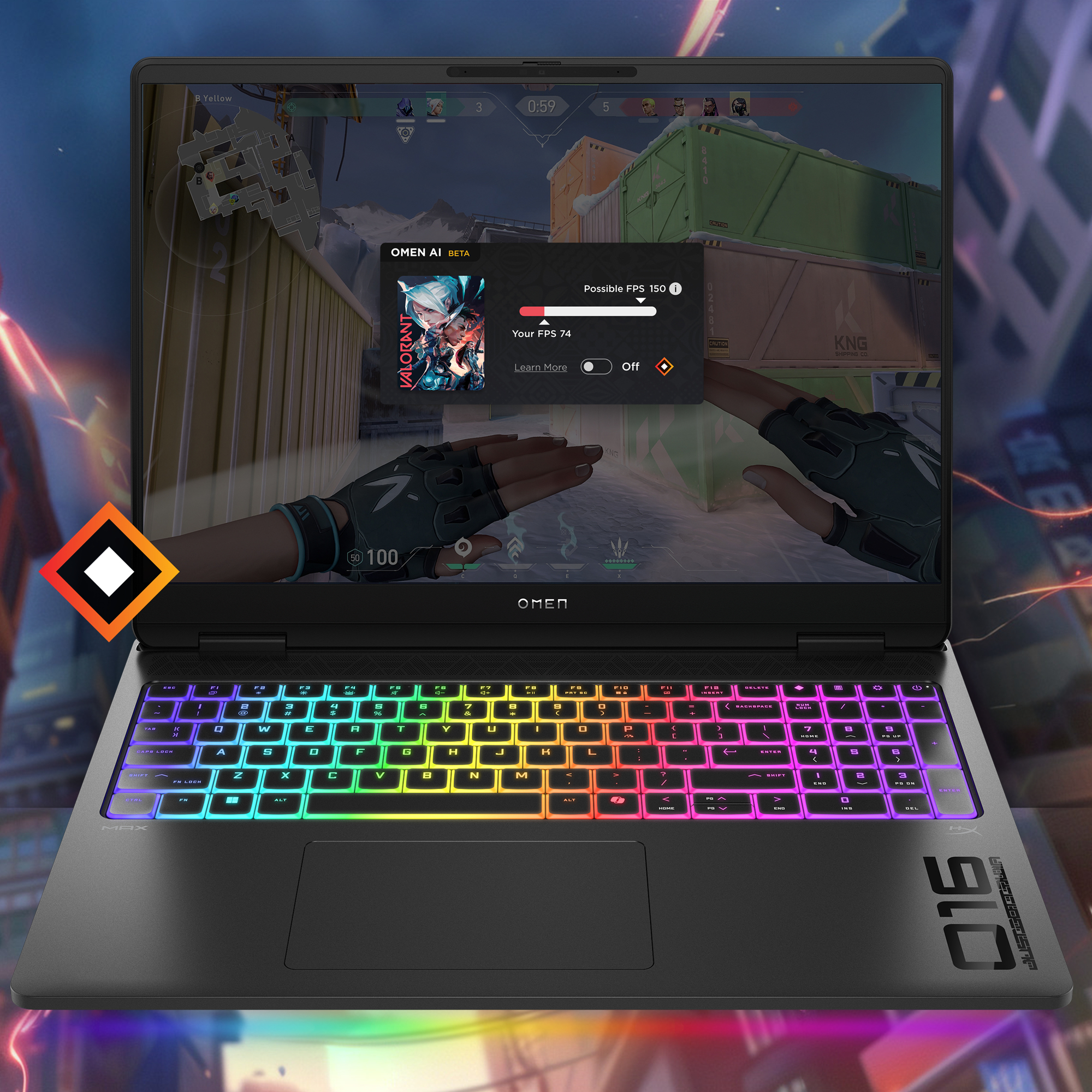 Portátil gaming OMEN MAX 16-ah0016ns - NVIDIA GeForce RTX 5070 Ti 12GB - imagen 13