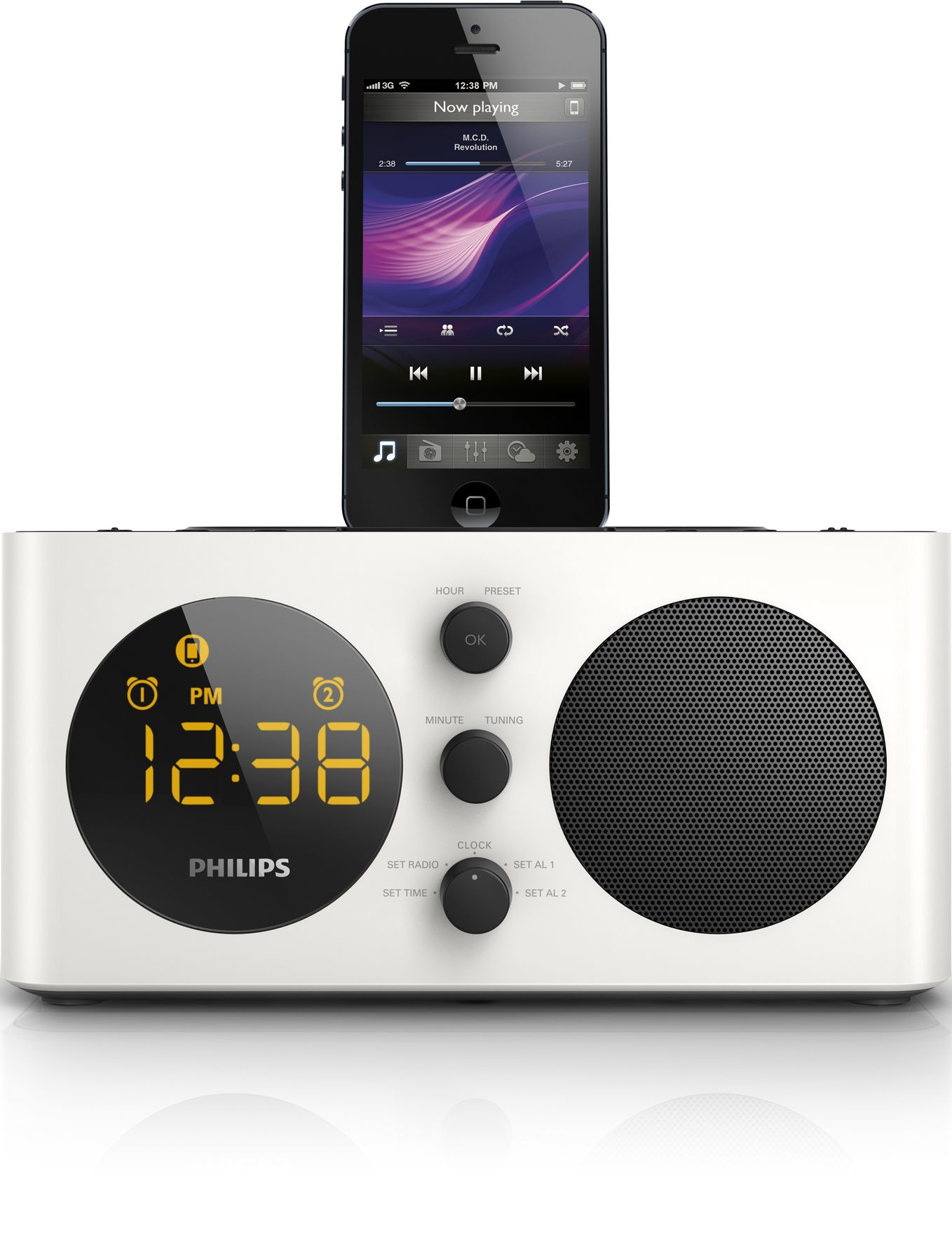 Philips AJ6200D/93 radio Clock Digital Black, White – image 2