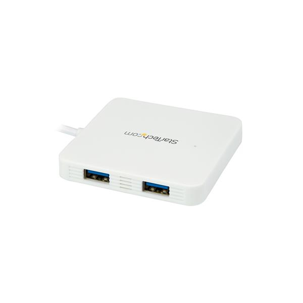 StarTech.com 3-Port USB-C Hub with Power Delivery - USB-C to 3x USB-A - USB 3.0 Hub - White – image 2