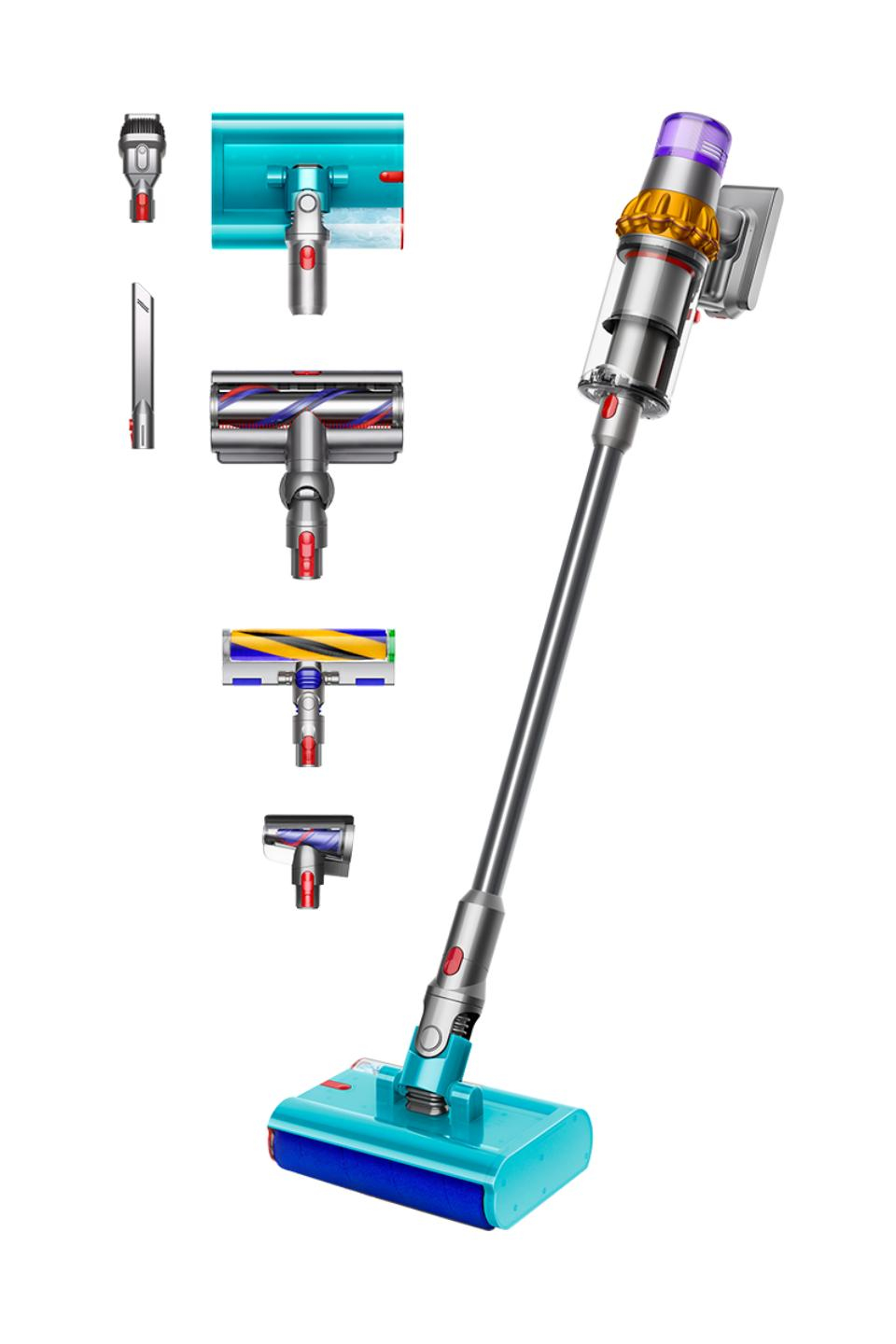 Dyson V15s Detect Submarine 2-in-1 stick vacuum Battery Dry&wet Bagless Nickel, Yellow