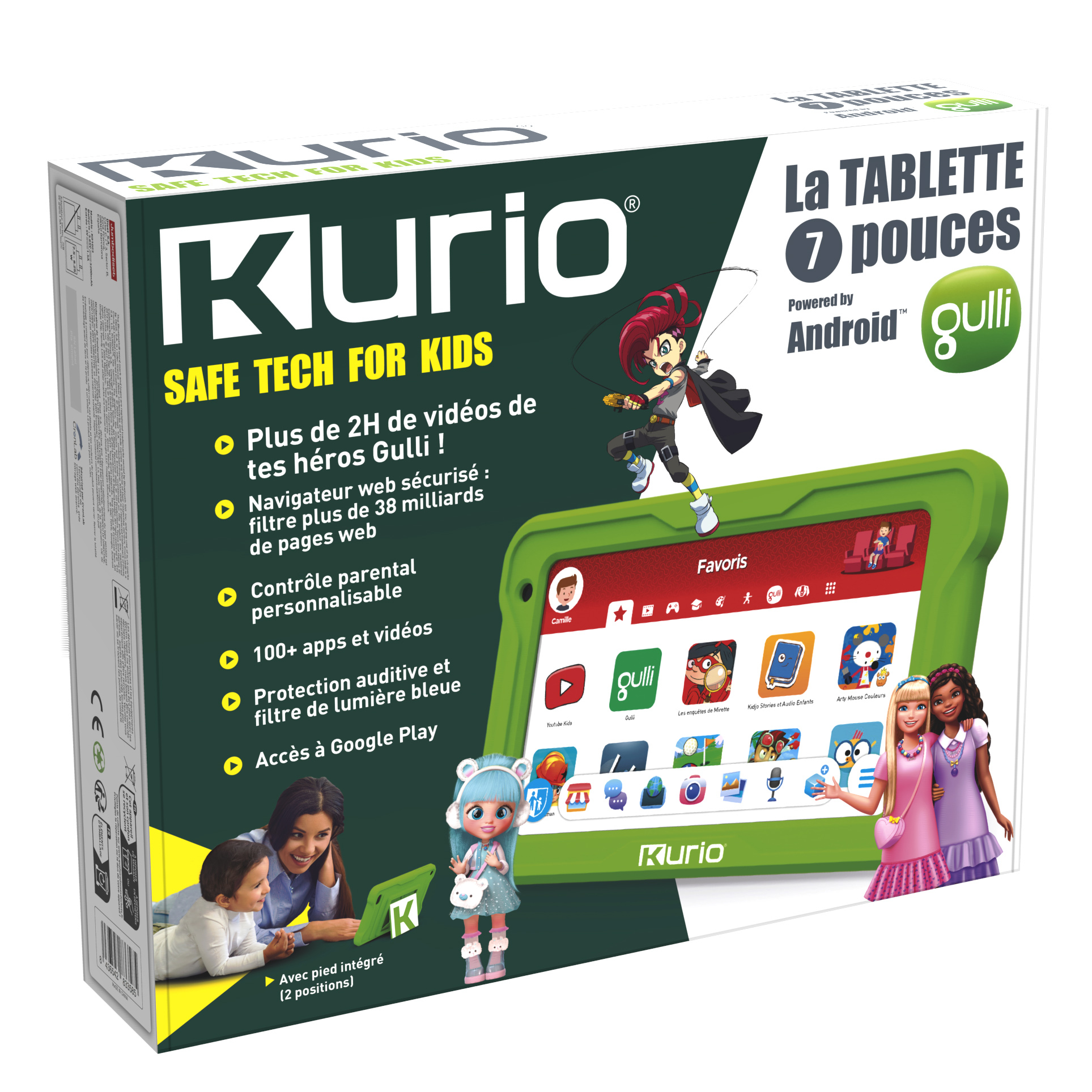 صورة جهاز تابلت للأطفال Kurio C23112FR Connect 4، 32GB، أخضر