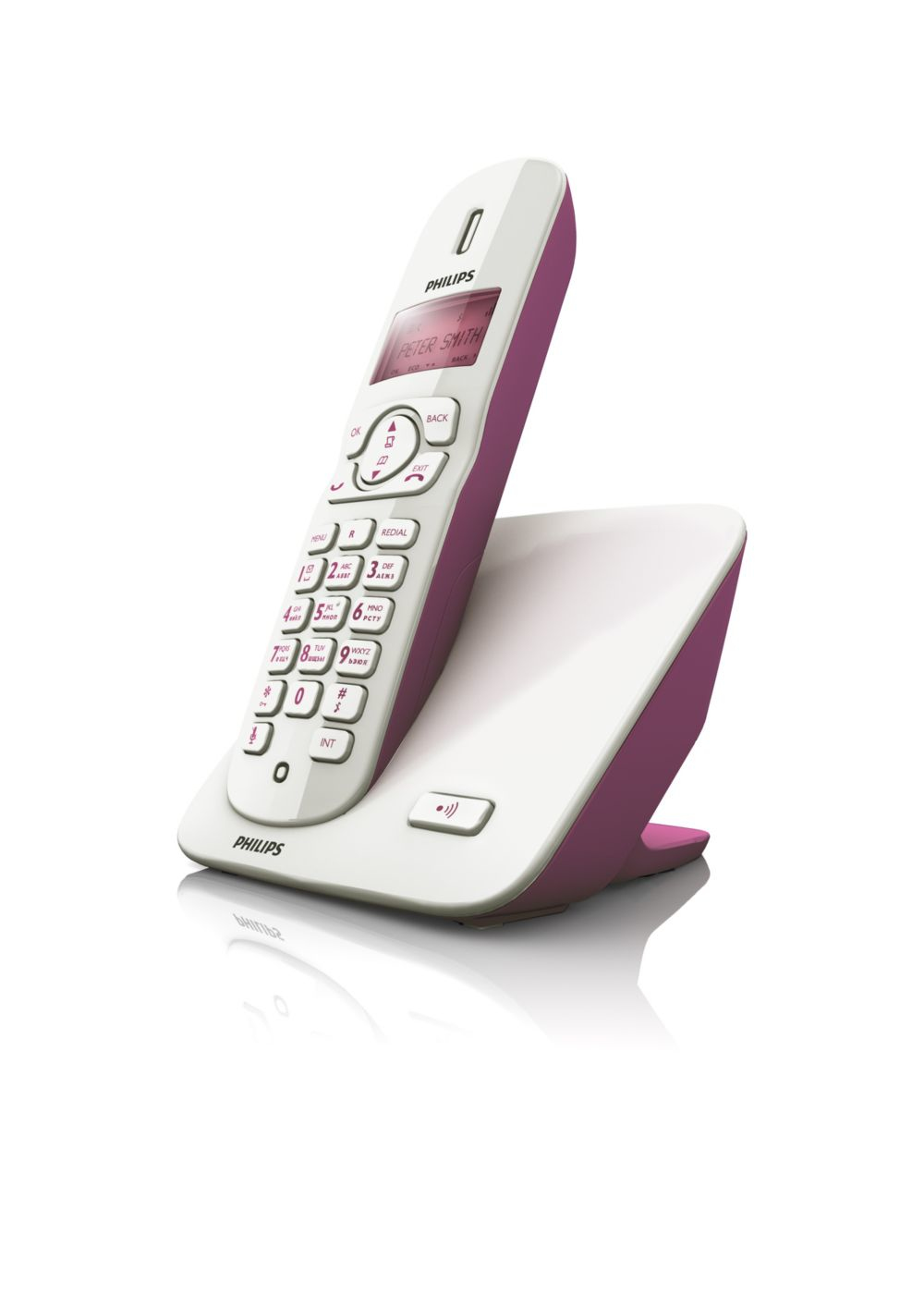 Philips Perfect sound CD1701P/51 telephone Caller ID Purple, White