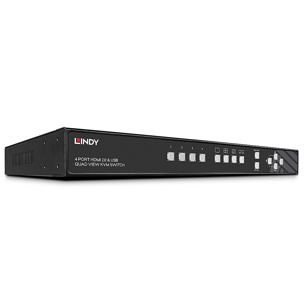 Lindy 4 Port HDMI 4K Quad View KVM Switch – image 1