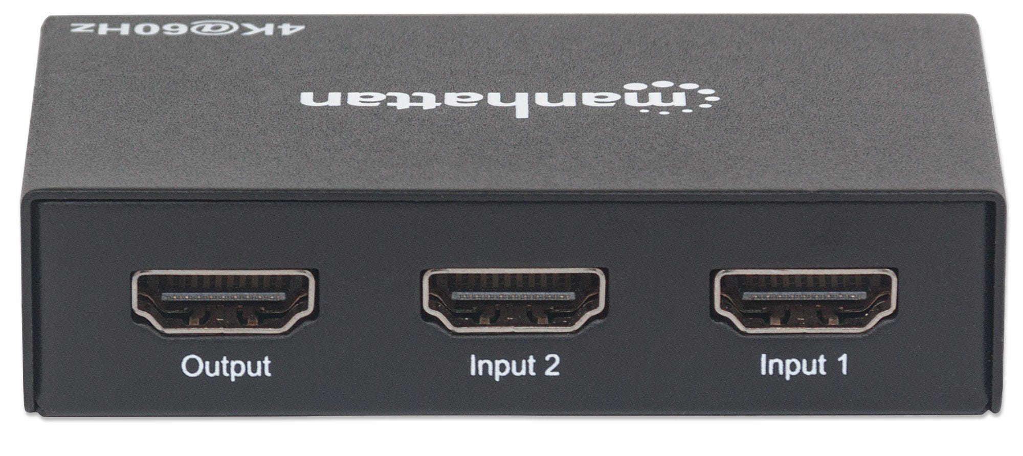 Manhattan HDMI Switch 2-Port, 4K@60Hz, Connects x2 HDMI sources to x1 display, Remote Control and Automatic and Manual Switching (via button), AC Powered (cable – image 3