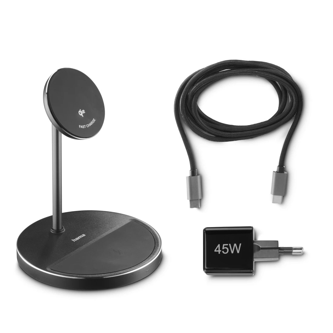 Hama 00201738 mobile device charger Headphones, Smartphone Black USB Wireless charging Fast charging Indoor – image 7