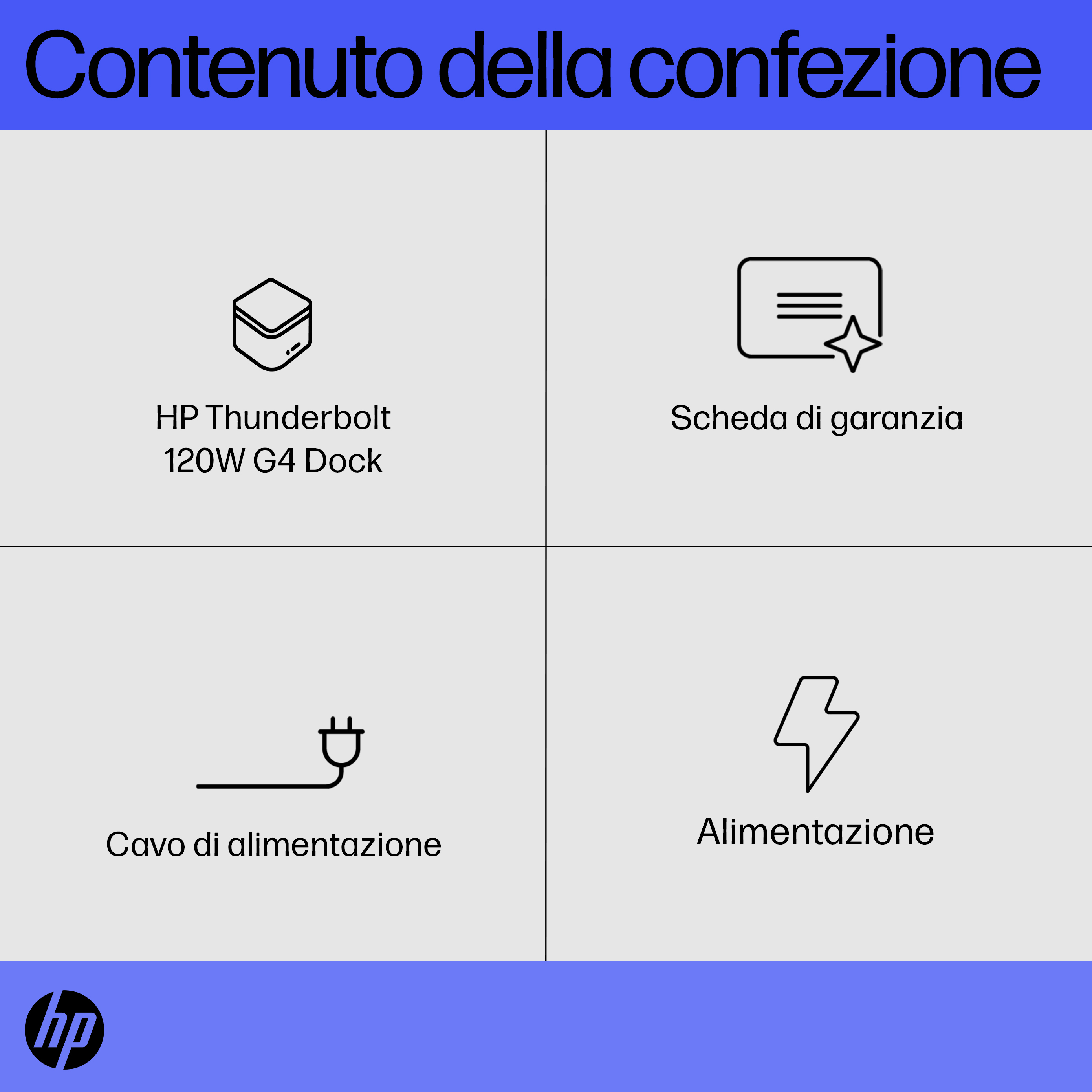 HP Thunderbolt Dock 120W G4. Connectivity technology: Wired, Host interface: Thunderbolt 4. Product colour: Black, Cable l