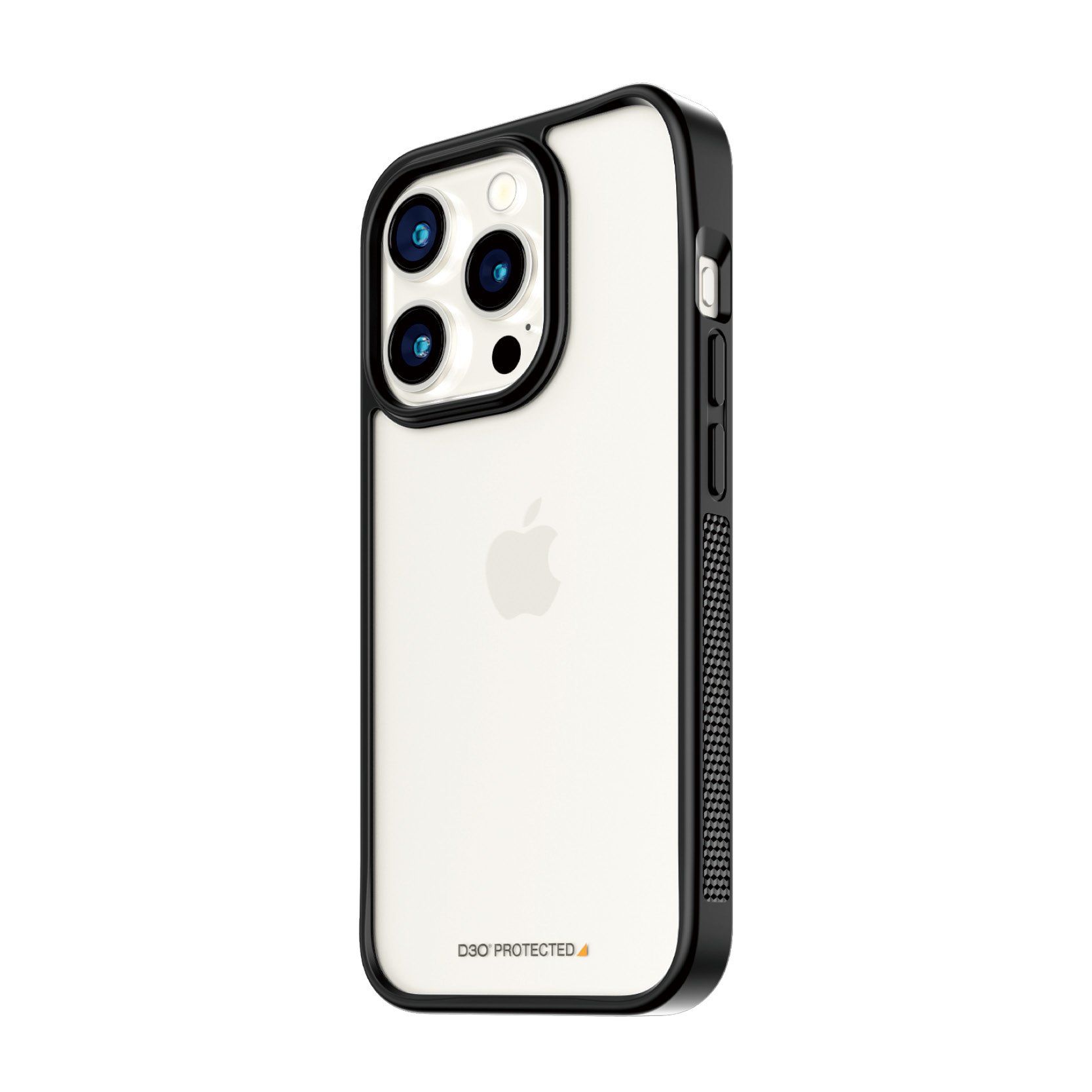 PanzerGlass® ClearCase Transparent w. Black Frame & D3O® iPhone 15 Pro