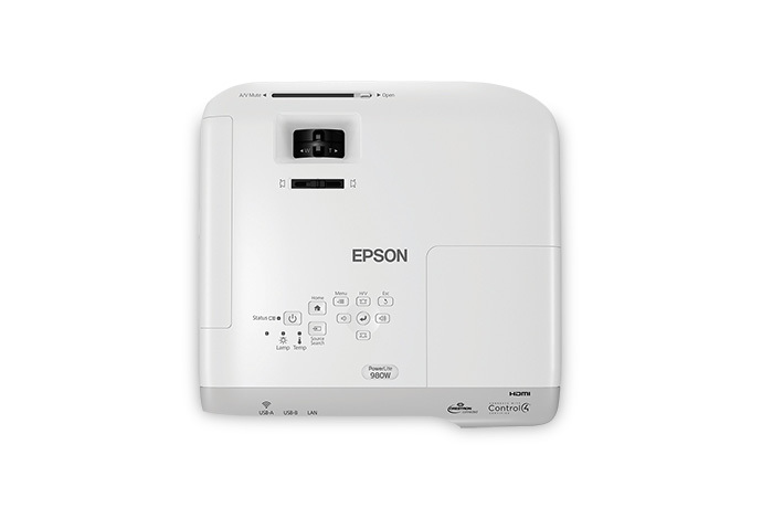 Epson PowerLite 980W Standard throw projector 3800 ANSI lumens 3LCD WXGA (1280x800) White – image 3
