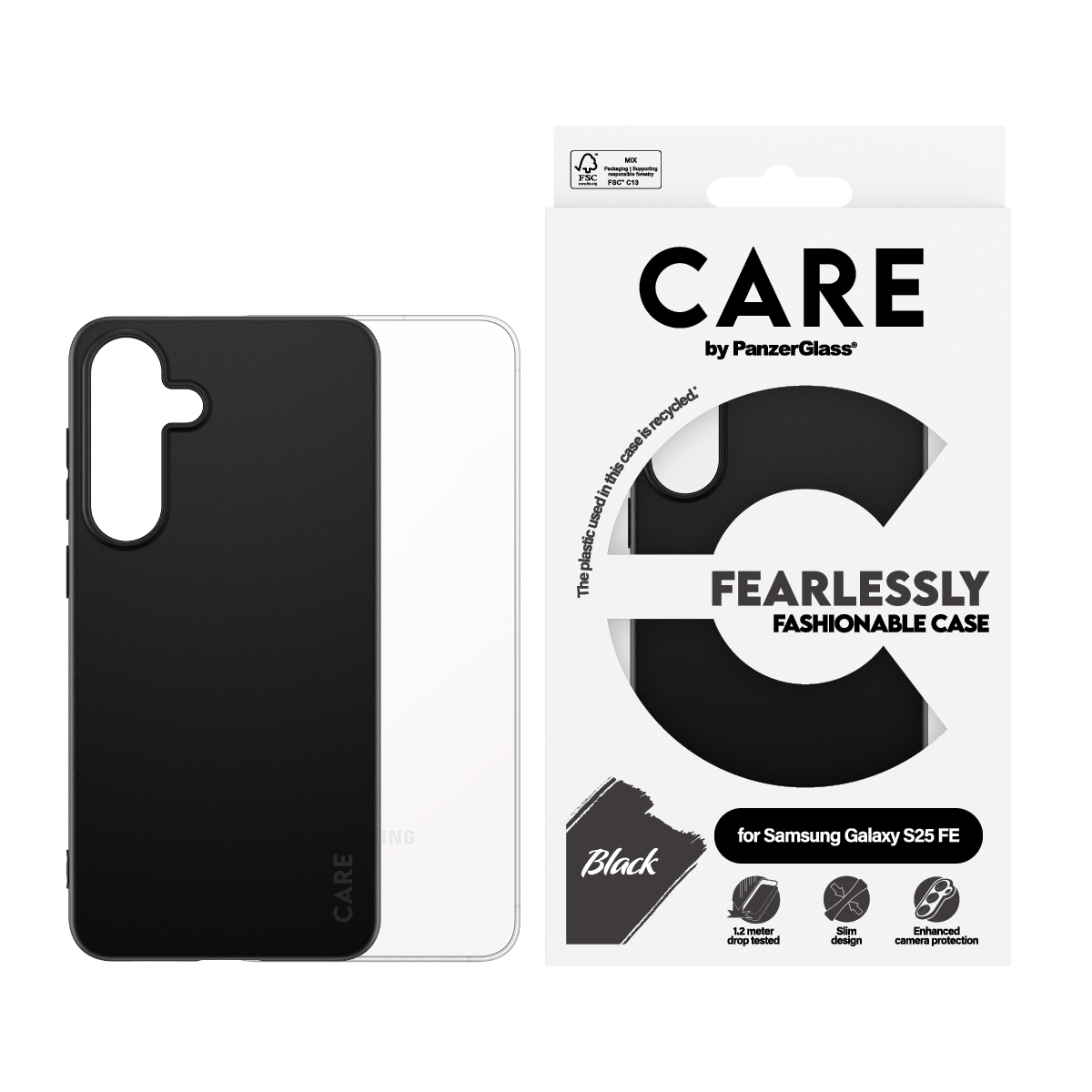 PanzerGlass CARE™ by PanzerGlass® TPU Case Black Samsung Galaxy S25 FE 5G – image 2