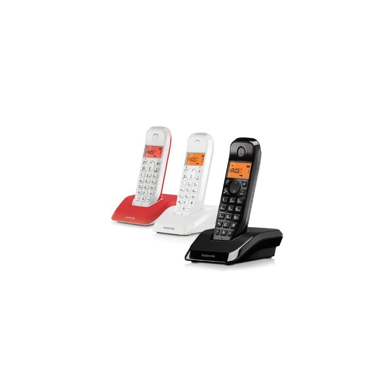 Motorola S12 DECT telephone Caller ID Black, White