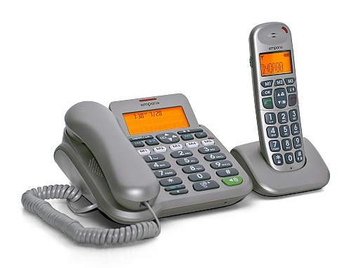 Emporia D40ABB Analog/DECT telephone Caller ID Grey