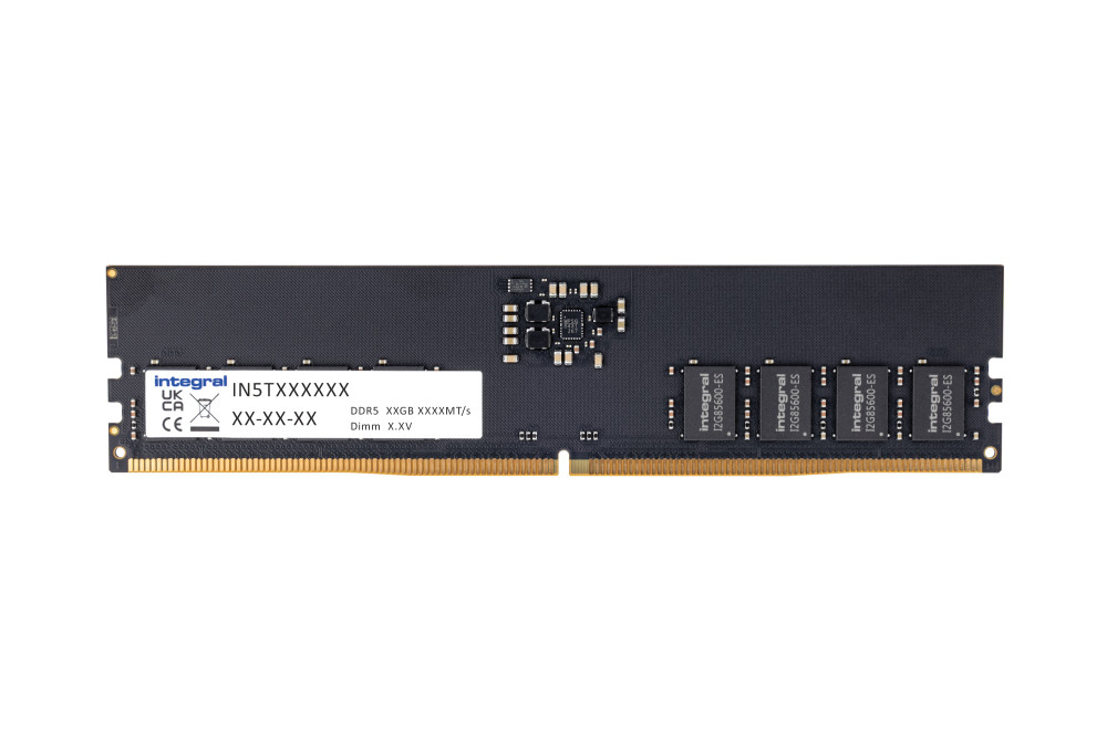Integral 64GB PC RAM MODULE DDR5 5600MT/s PC5-44800 UNBUFFERED NON-ECC DIMM 1.1V 4GX8 CL46 EQV. TO KVR56U46BD8-64 FOR KINGSTON
