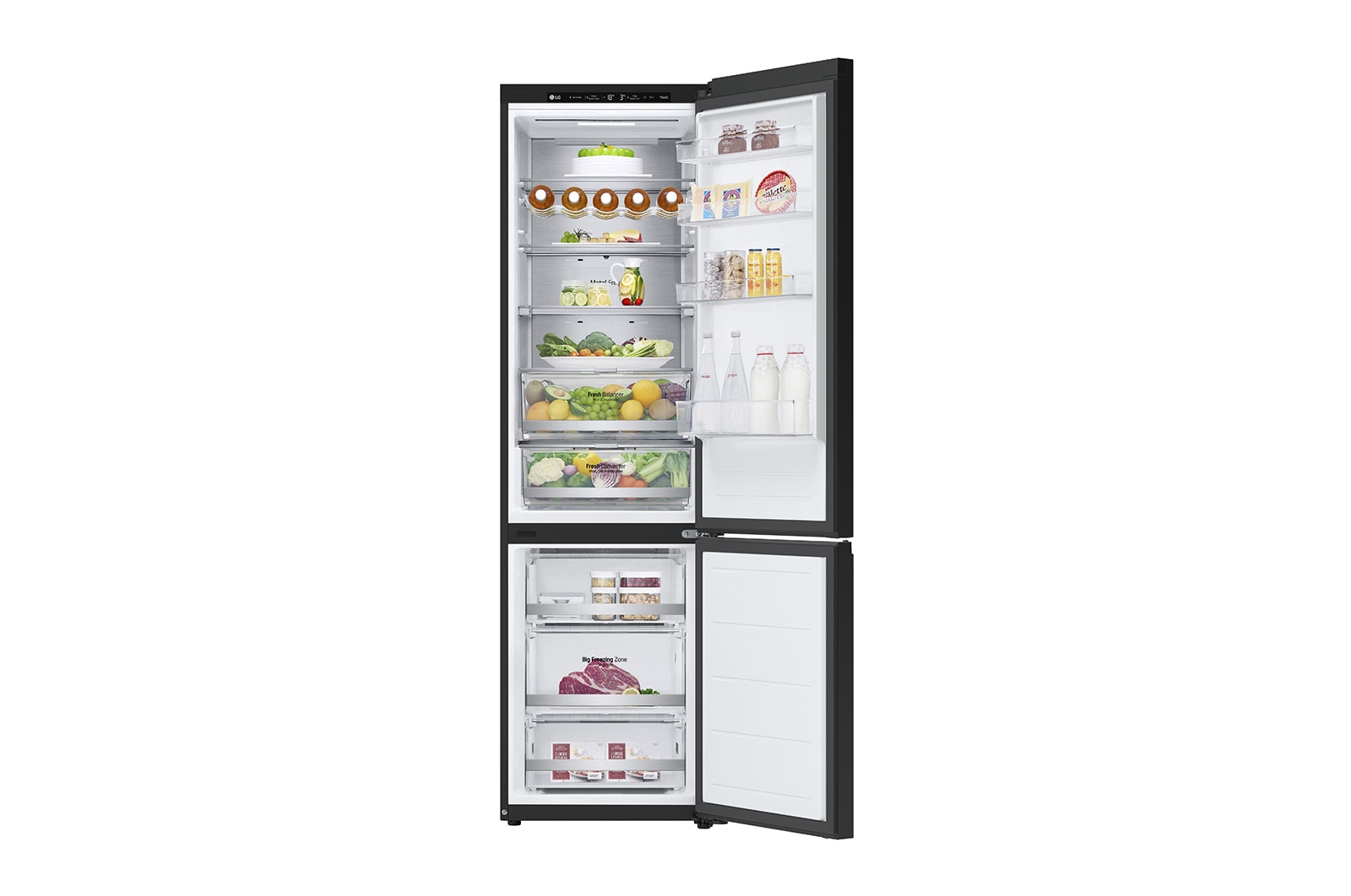 LG GBB72BM9DQ Freestanding 387 L D Black - Image 3