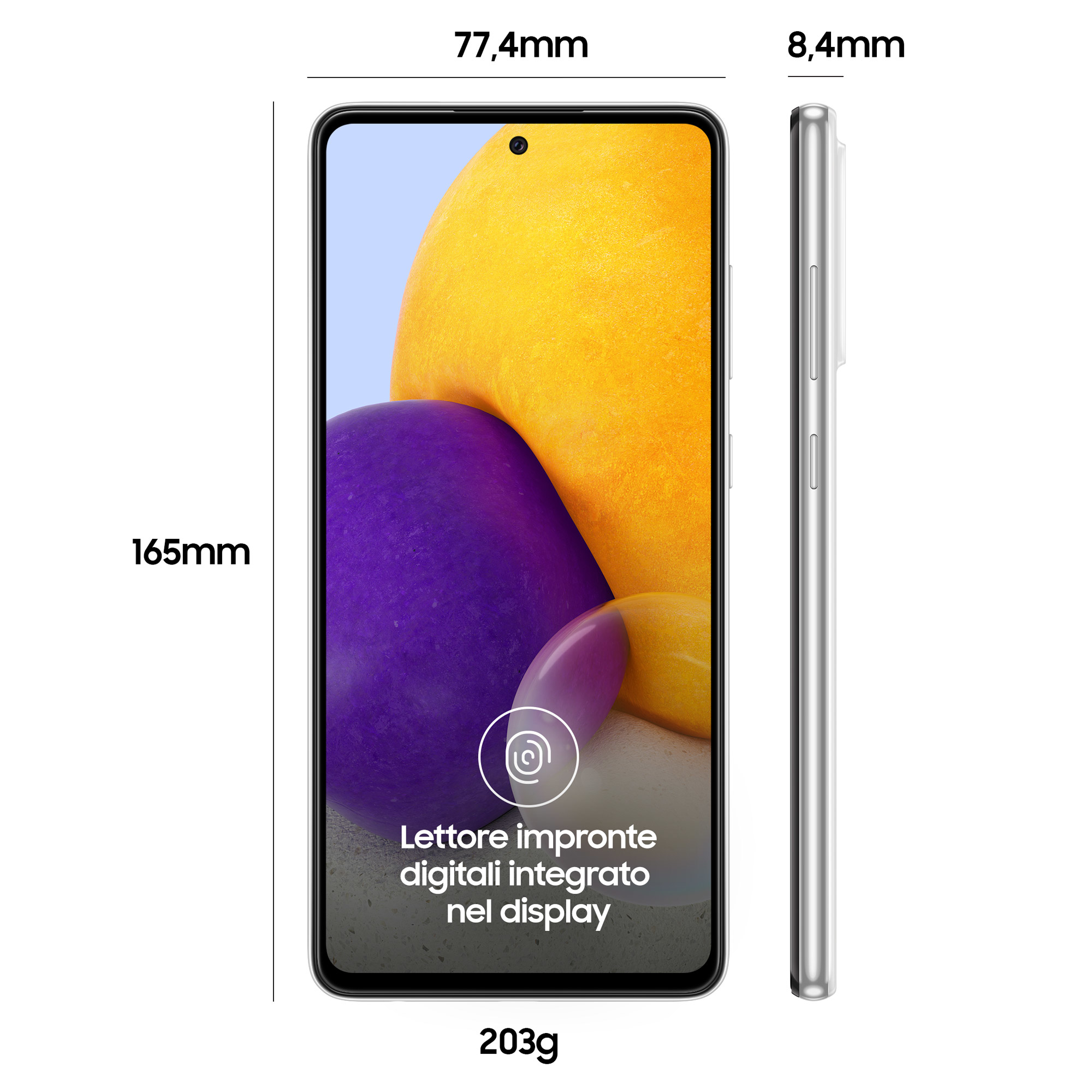 Samsung Galaxy A72 4G SM-A725FZWDEUE smartphone 17 cm (6.7") Dual SIM Android 11 USB Type-C 6 GB 128 GB 5000 mAh White – image 3