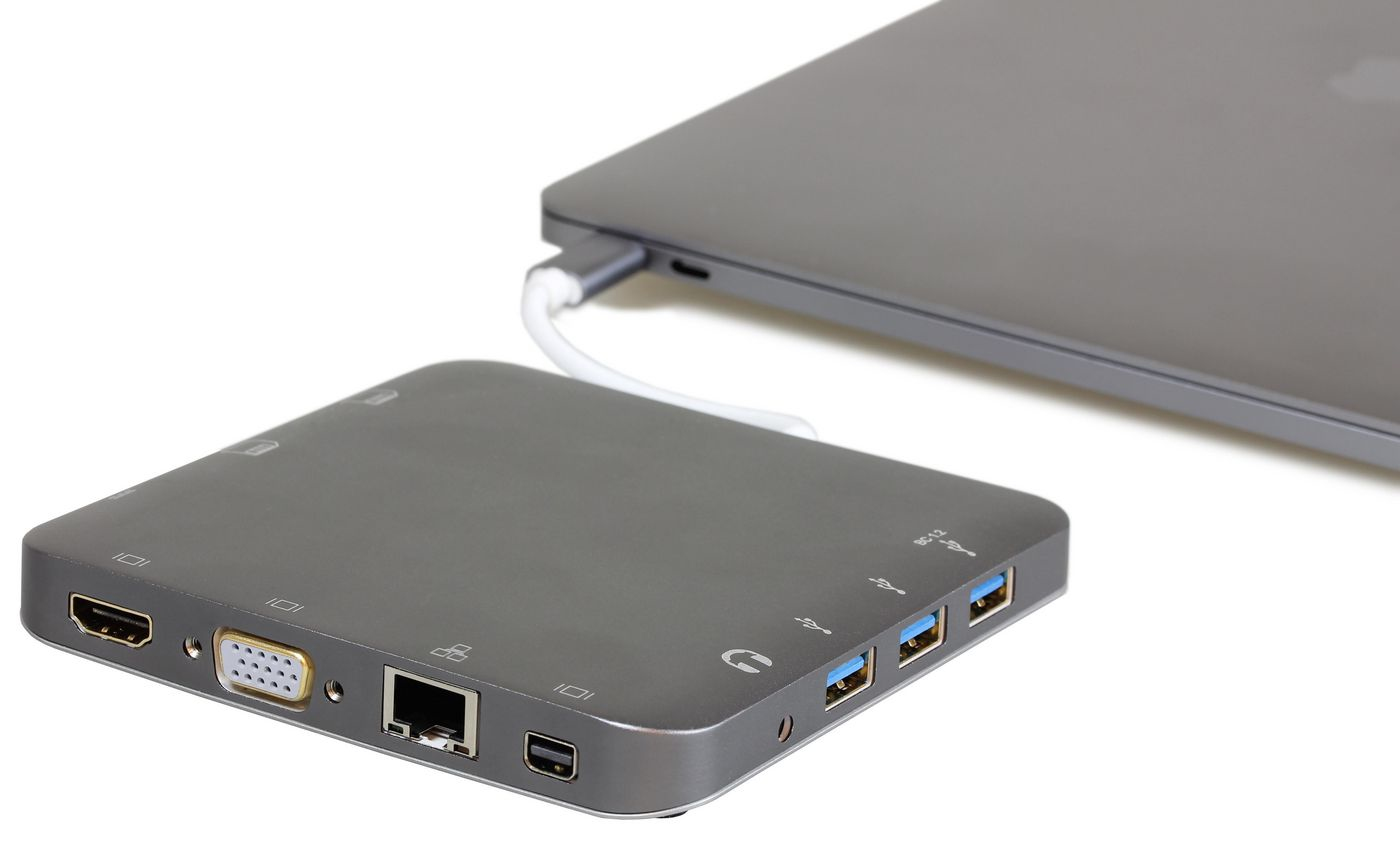 eSTUFF USB-C Docking Hub Grey – image 3