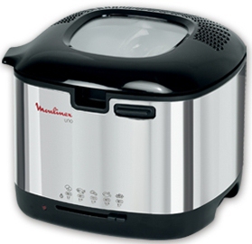 Moulinex AF1024 fryer Single Stand-alone Black, Stainless steel