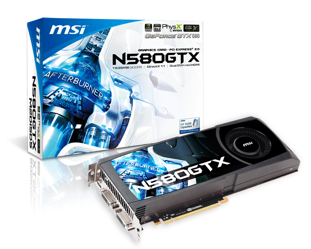 MSI N580GTX-M2D15D5 NVIDIA GeForce GTX 580