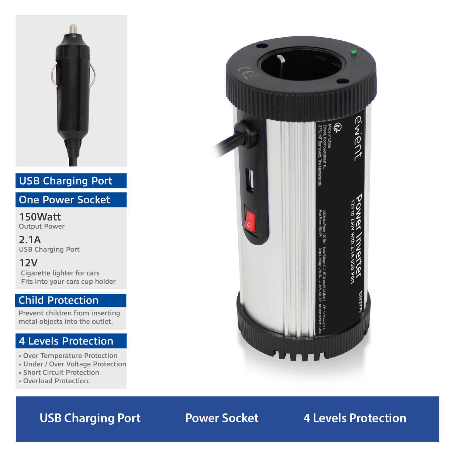 Ewent EW3990 power adapter/inverter Auto – image 9