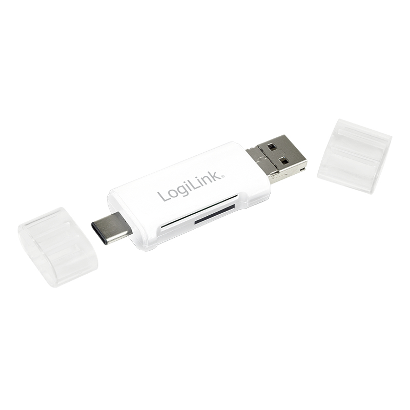 LogiLink CR0041 card reader USB-C/Micro-B/USB-A White – image 1
