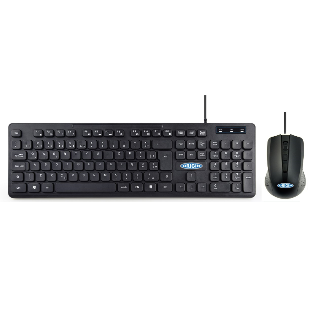 Origin Storage KB522-BK-UK-OS tastiera Mouse incluso Casa/ufficio USB QWERTY Inglese Nero