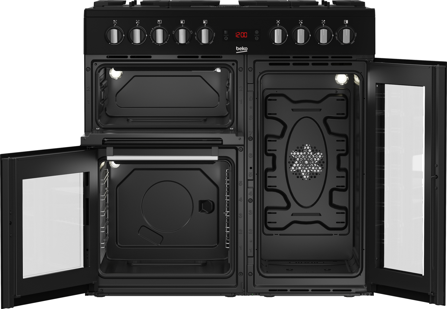 Beko PS235315DB cooker Freestanding cooker Electric Gas Black – image 3