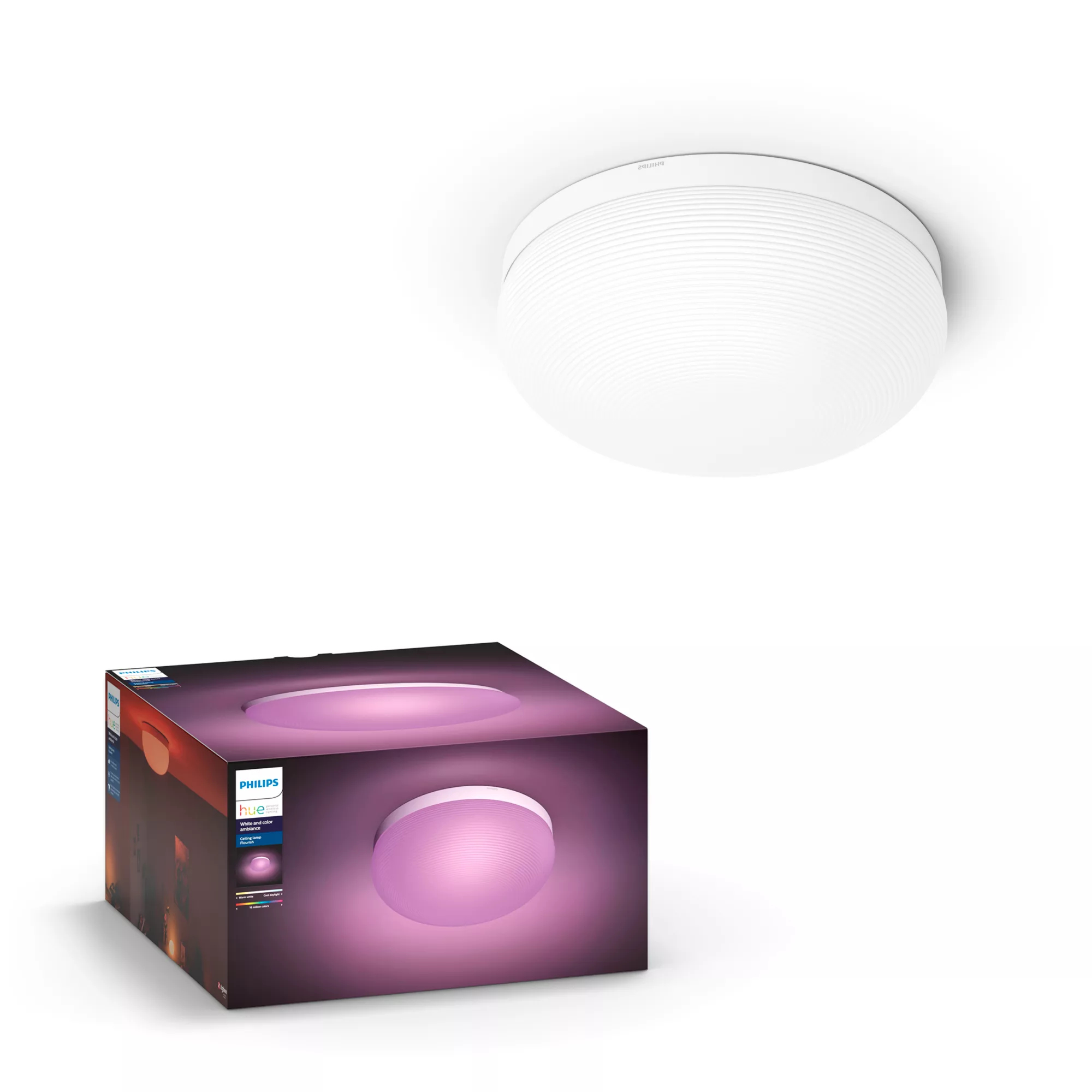 Philips by Signify Philips Hue White and colour ambience Flourish ceiling light