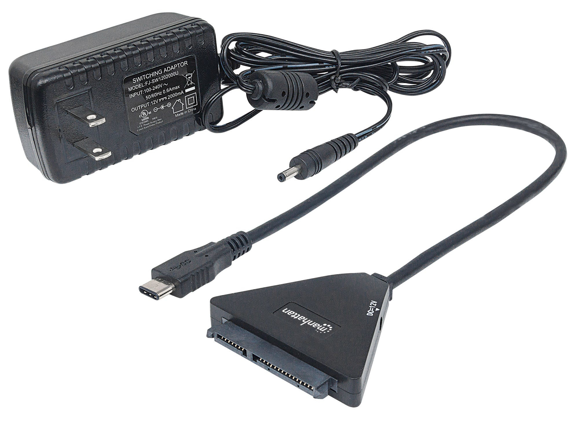 Manhattan USB-C to SATA Adapter, 10 Gbps (USB 3.2 Gen2 aka USB 3.1), SATA – image 5