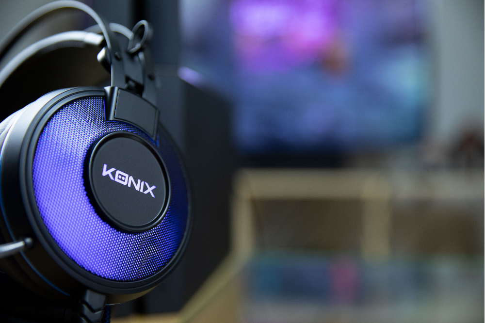 Konix 61881105272 headphones/headset Wired Head-band Gaming Black, Blue – image 3
