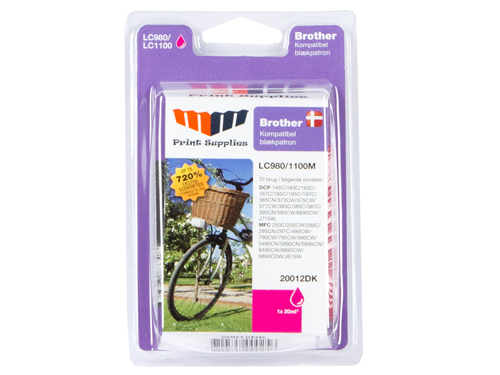 MM Magenta Inkjet Cartridge - Replaces Brother LC980M & LC1100M - 720% Extra pages compared to OEM