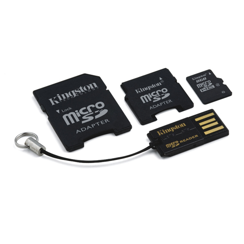 Kingston Technology 8GB Multi-Kit, microSDHC, 2 adapters