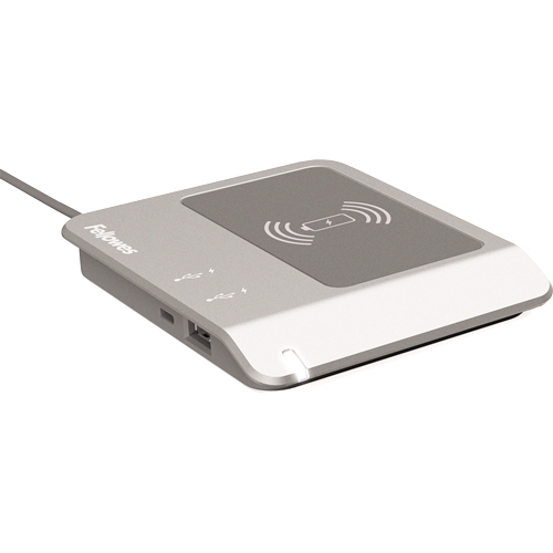 Fellowes 9816001 mobile device charger Universal Silver Wireless charging Fast charging Indoor – image 2