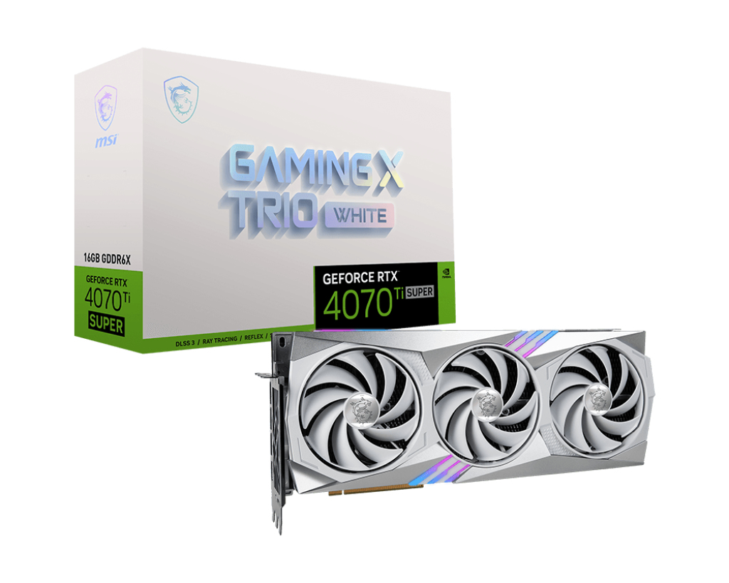 MSI GeForce RTX 4070 Ti SUPER 16G GAMING X TRIO WHITE – image 1