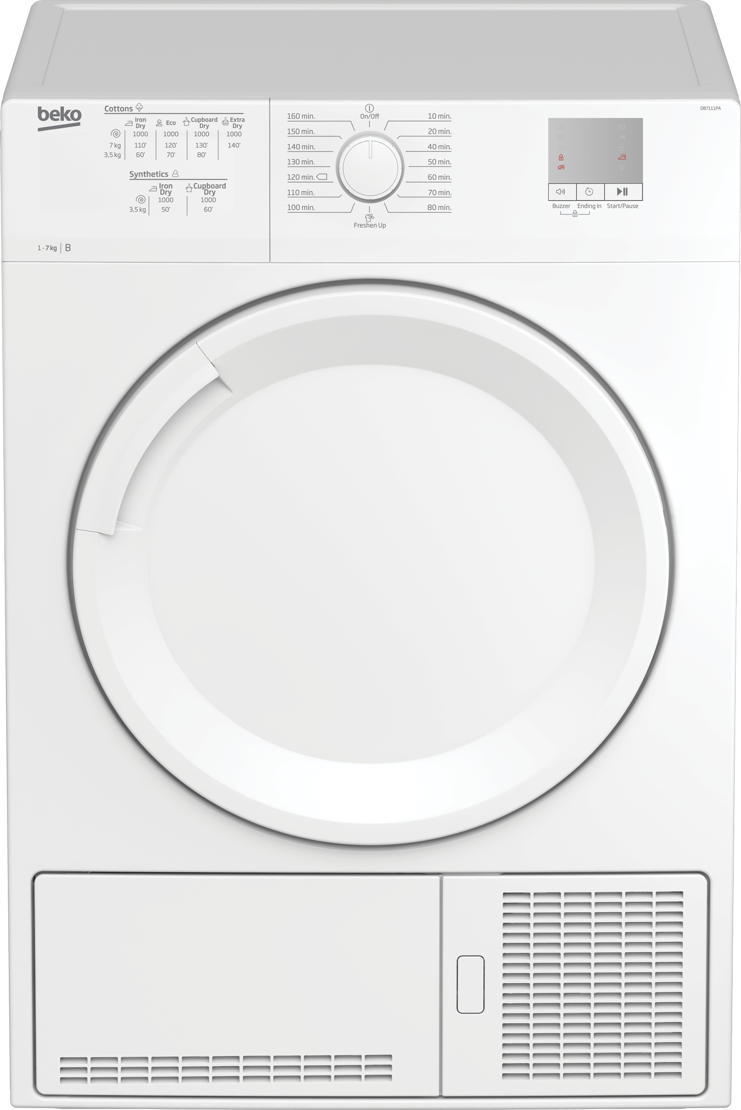 Beko DF7111PAW tumble dryer Freestanding Front-load – image 1
