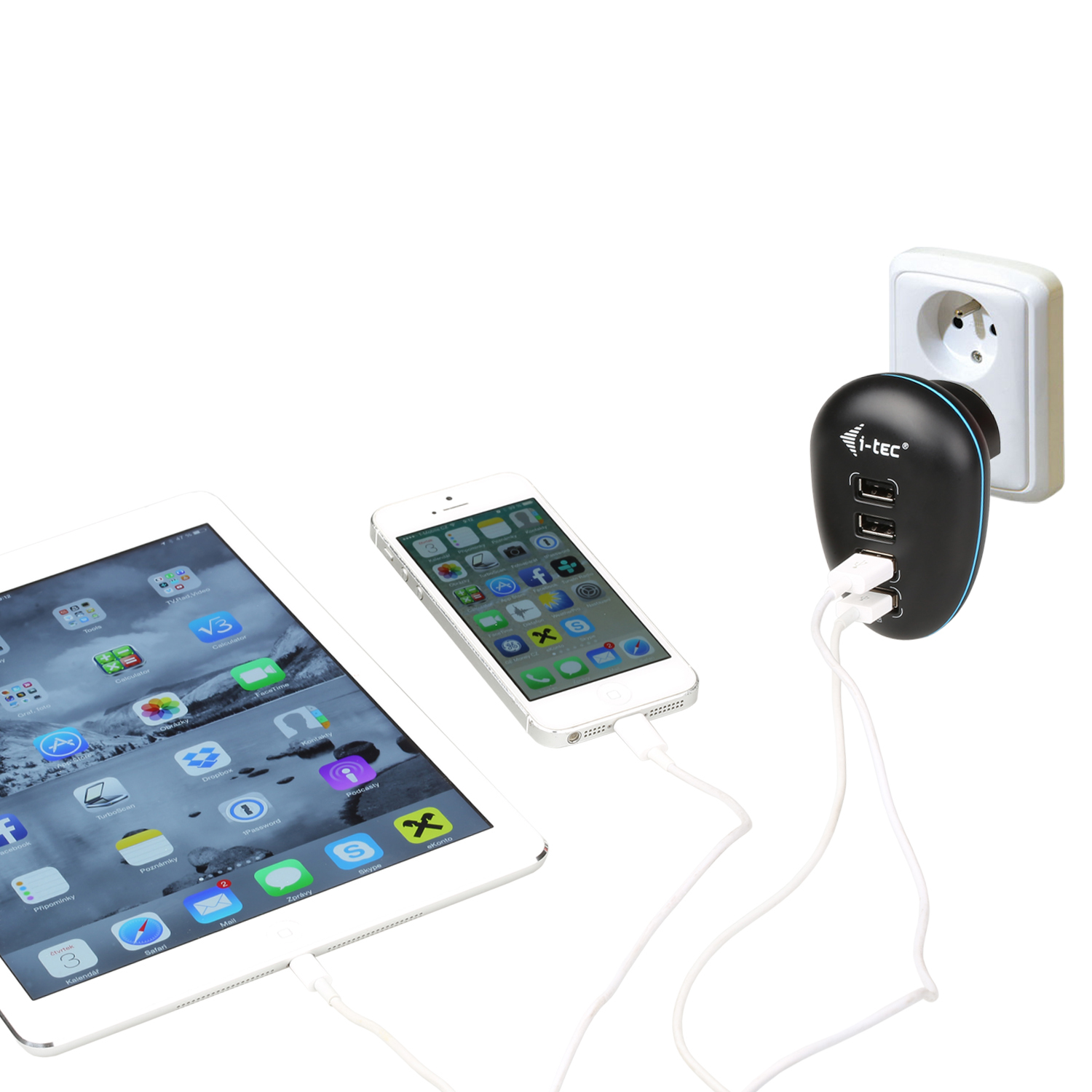i-tec CHARGER-FB4 mobile device charger Digital camera, GPS, Mobile phone, MP3, Smartphone, Tablet Black AC Indoor – image 7