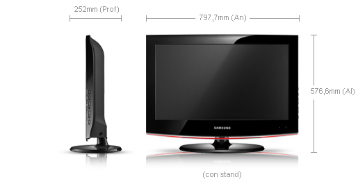 Samsung LE32B450 81.3 cm (32") HD Black, Red – image 4