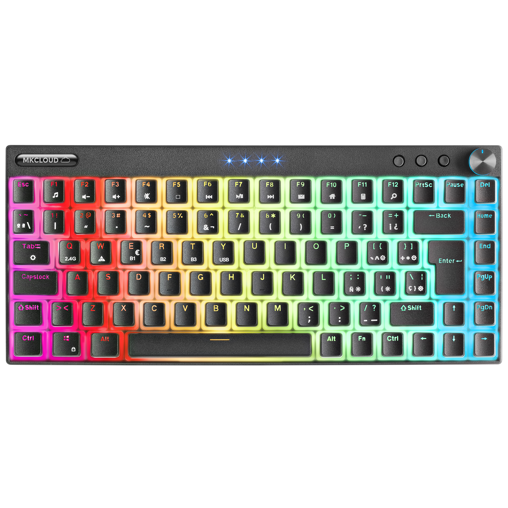 Mars Gaming MKCLOUD Wireless RGB Keyboard Black Switch Red Spanish – image 1
