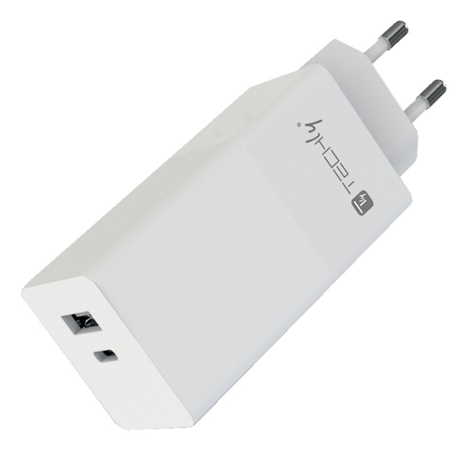 Techly IPW-PD100W-WH Caricabatterie per dispositivi mobili Power bank, Smartphone, Tablet, Universale Bianco AC Ricarica rapida
