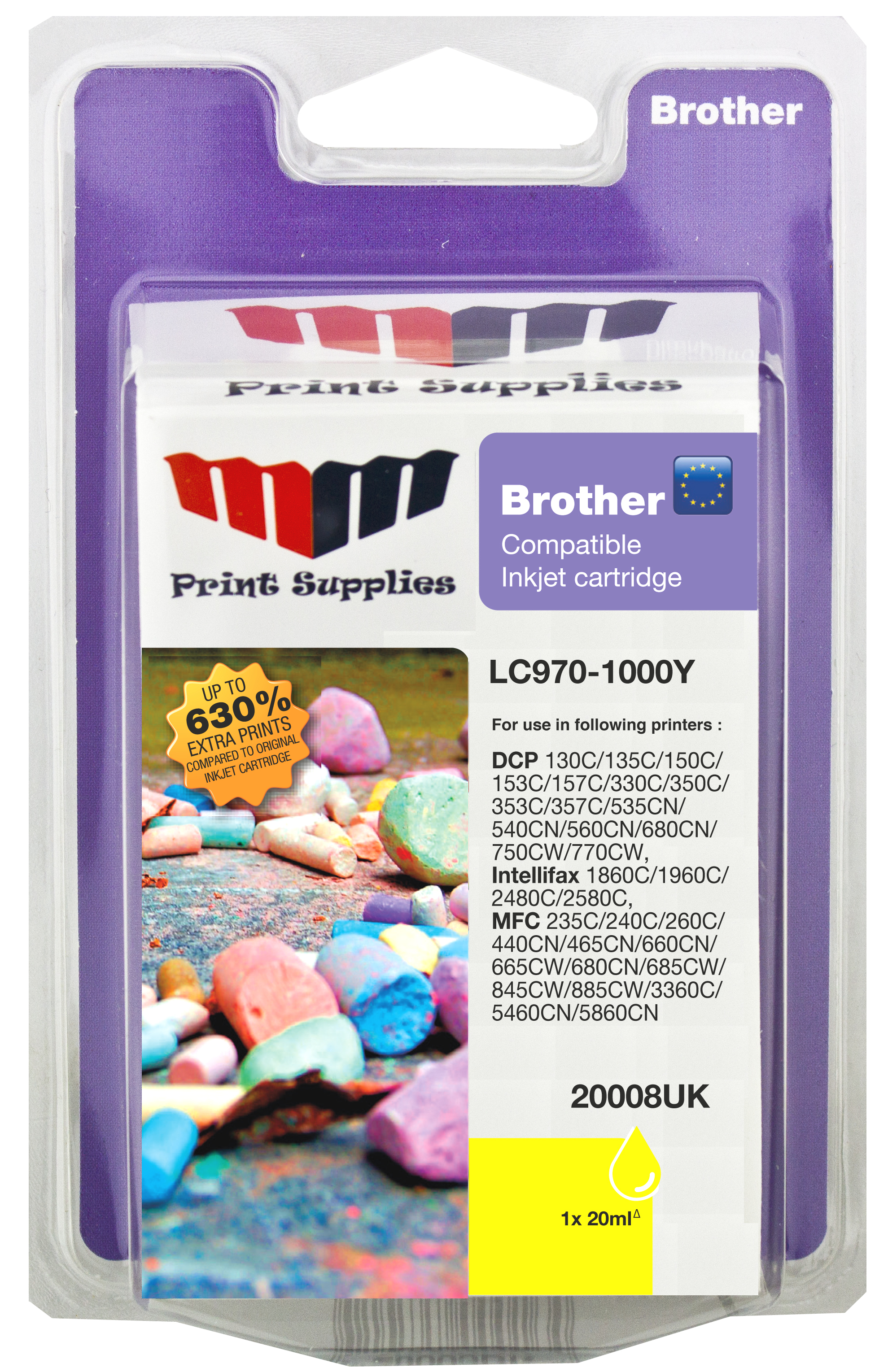 MM 20008UK ink cartridge 1 pc(s) High (XL) Yield Yellow