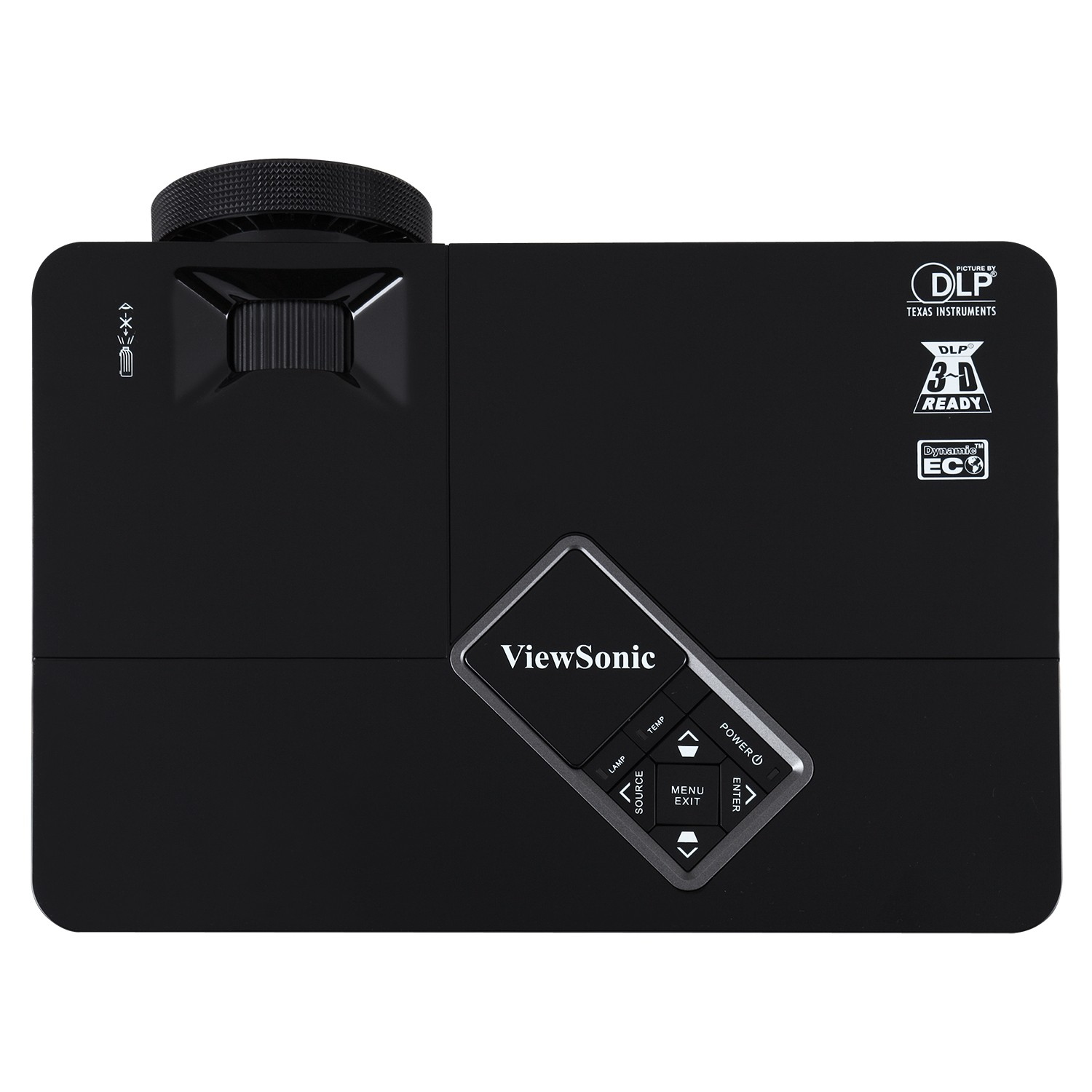 Viewsonic PJD5232 data projector Standard throw projector 2800 ANSI lumens DLP XGA (1024x768) 3D Black – image 2