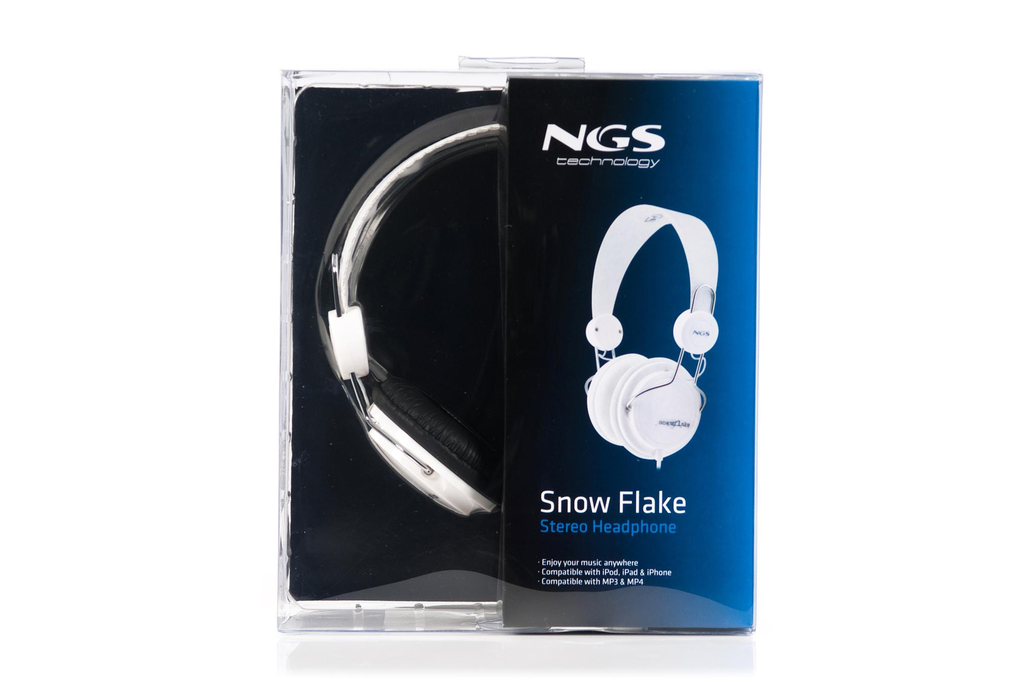 NGS Snowflake Headphones Wired Black, White – image 7