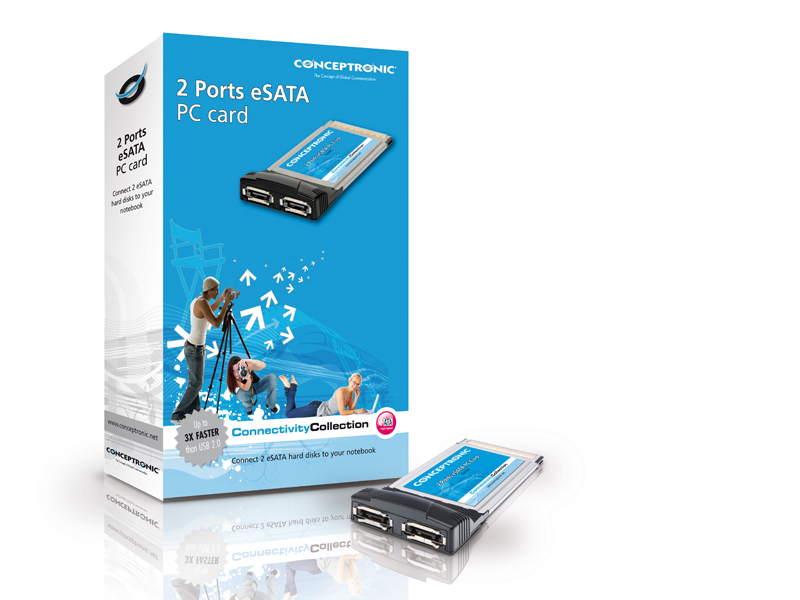 Conceptronic 2-ports eSATA PC Card – image 4