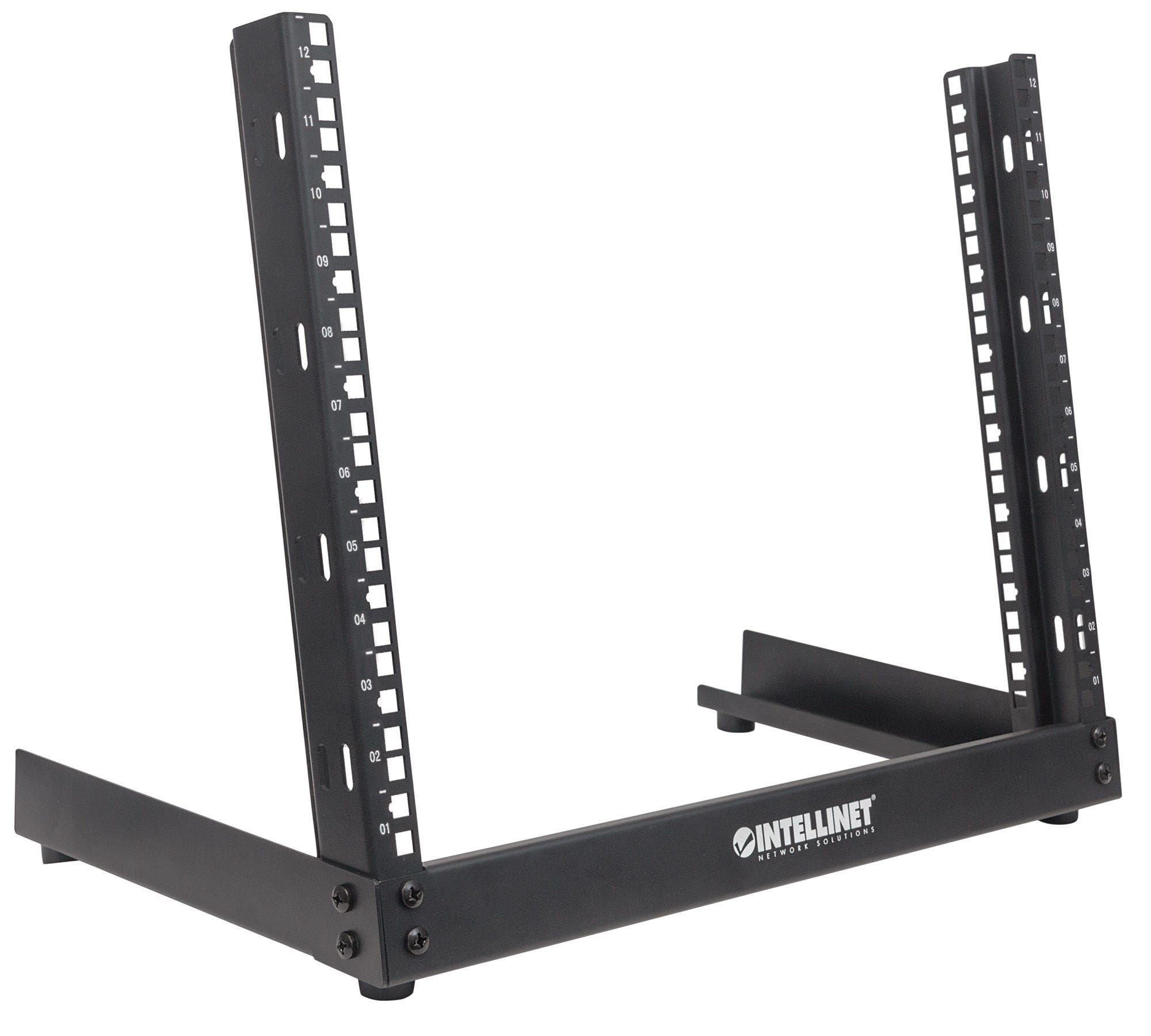 Intellinet 19" Network Rack, Open Frame (Desktop), 12U, Black, Flatpack, Max – image 2