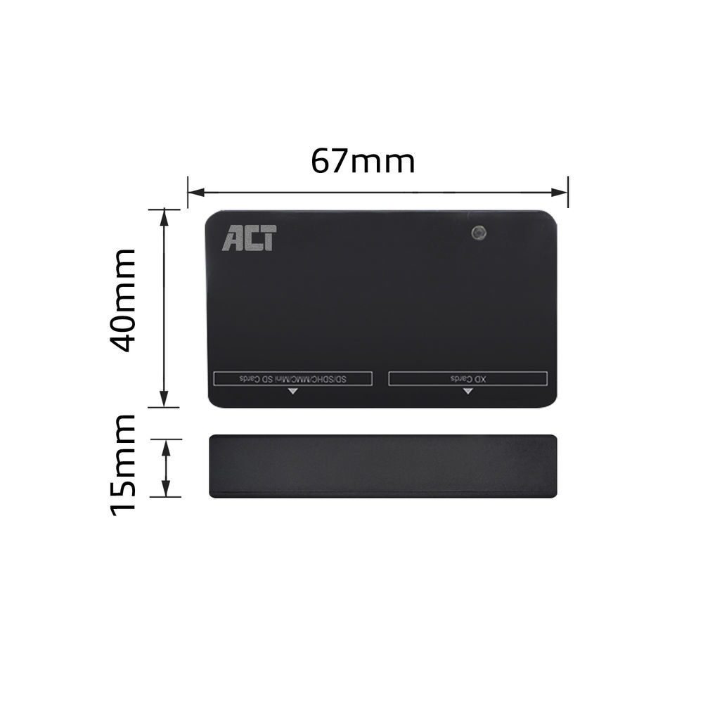 ACT AC6025 card reader USB 2.0 Black – image 2