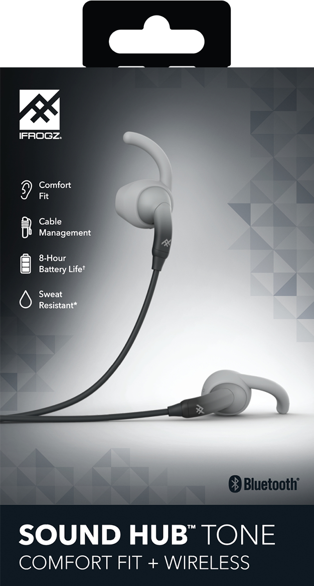IFROGZ 304001834 headphones/headset Wired & Wireless In-ear Sports Micro-USB Bluetooth Black, Grey – image 6