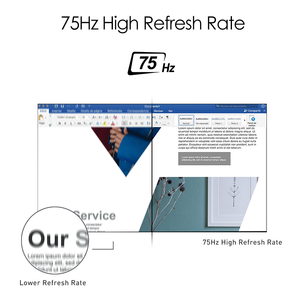 MSI Pro MP241X 23.8 Inch Monitor, Full HD (1920 x 1080), 75Hz, VA, 4ms, AdaptiveSync, HDMI, VGA, Anti-Glare, Anti-Flicker, Less Blue light, TÜV Certified, VESA, – image 4