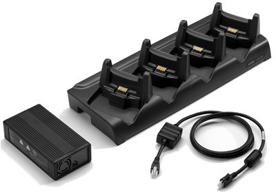 Zebra Lade-/Ãbertragungsstation, 4-Fach, Ethernet Lade-/Ãbertragungsstation, 4-Fach, Ethernet, inkl.: …