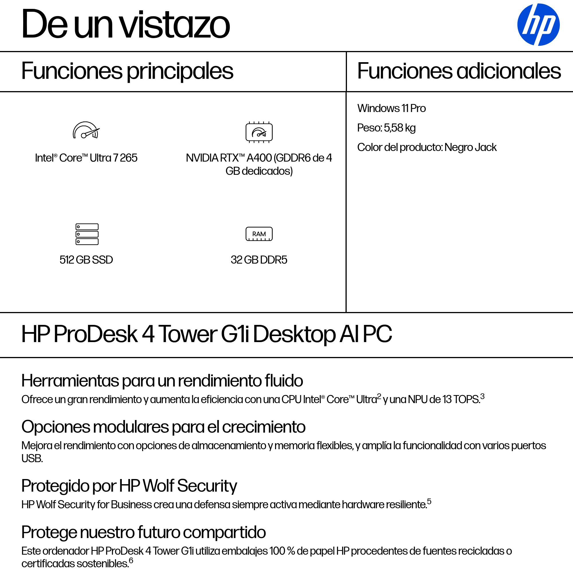 PC Profesional Torre HP ProDesk 4 G1i - imagen 4