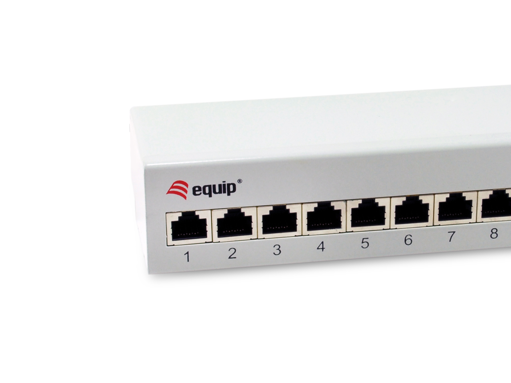 Equip Patchpanel 12xRJ45 Cat6a Desktop        500MHz RAL7035